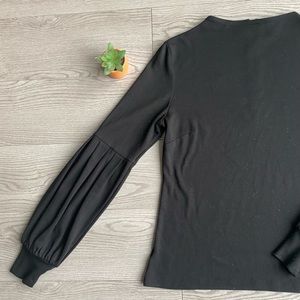 Ann Taylor Black Bishop Long Sleeve with Back Zipper Detail